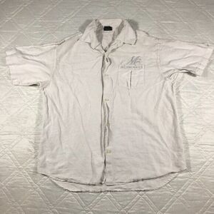 MAKAVELI BRANDED off white short sleeve‎ button front casual shirt XL